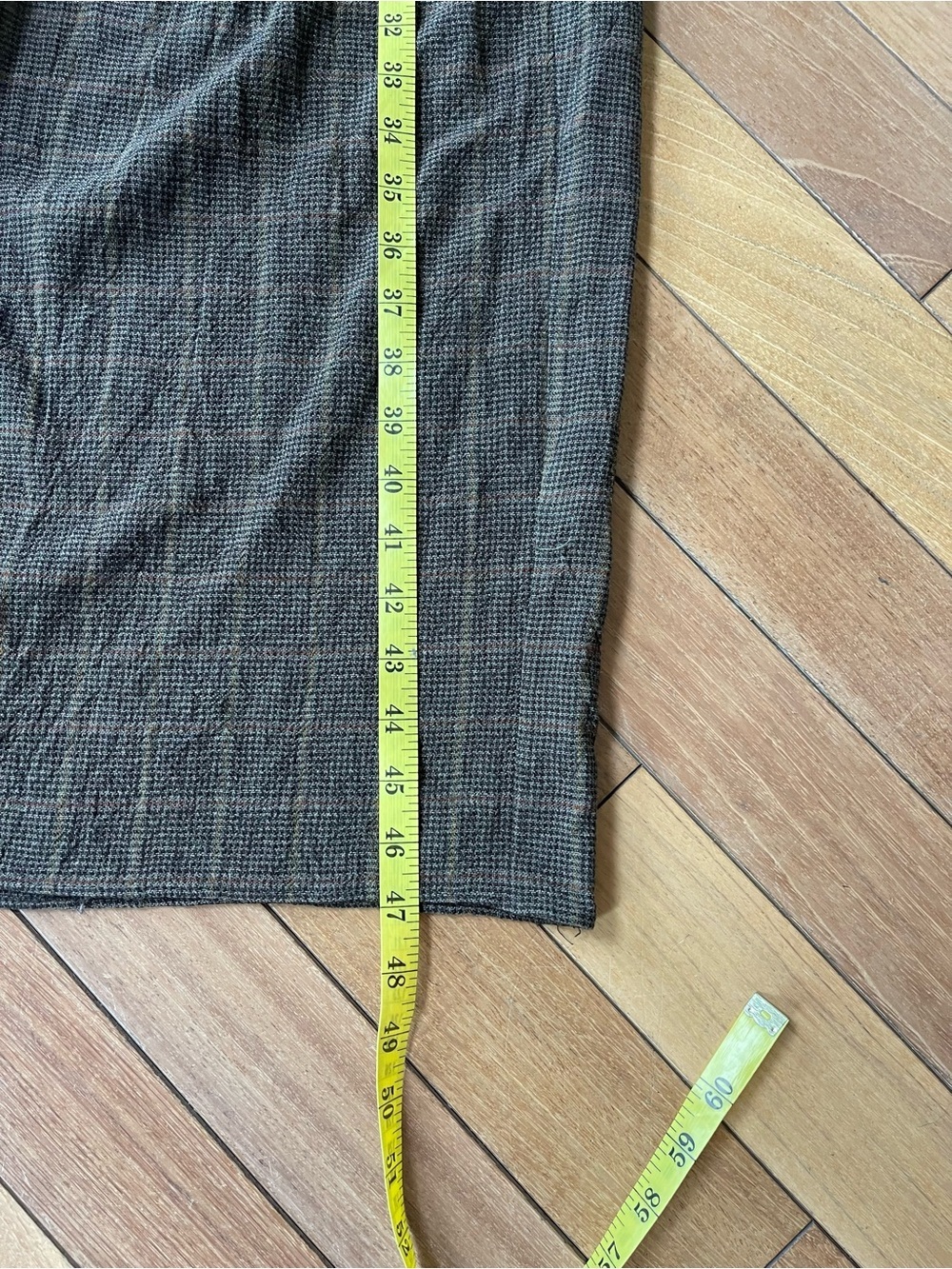Zara SRPLS Wool Blend Plaid Midi Dress Brown Utility Military Size S - Picture 8 of 11